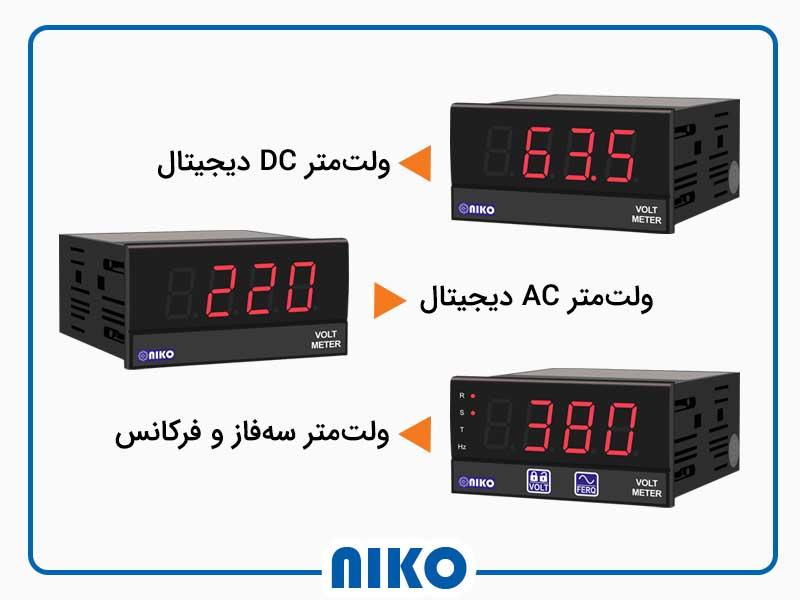 انواع ولت‌متر دیجیتالی